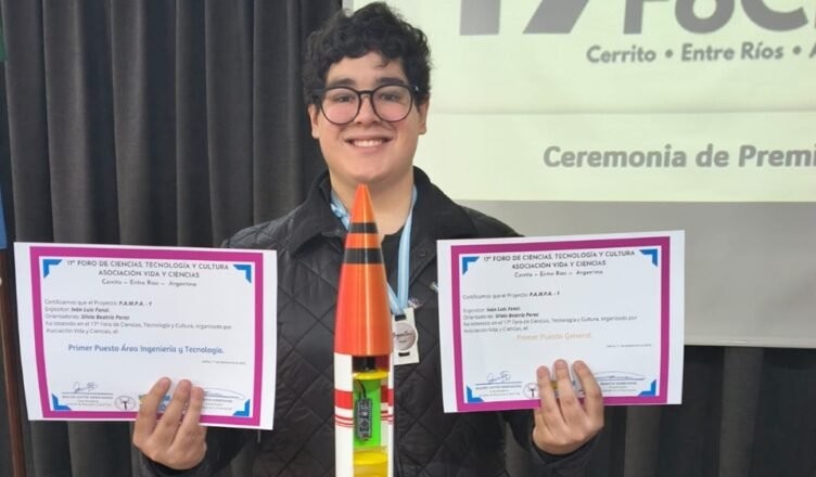 Iván Fanzi, de Ingeniero Luiggi, logró un primer puesto nacional y va por la final de la OATec